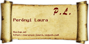 Perényi Laura névjegykártya